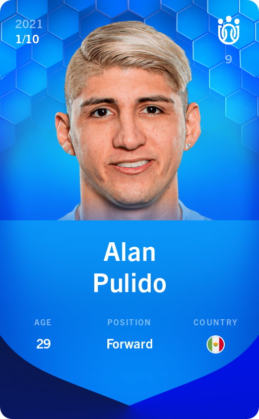 Sorare - Sorare Official - Alan Pulido 2021-22 • Super Rare 1/10 - NFT # 103178827277245265165476426480330978003573313683856296317195544722516050005265