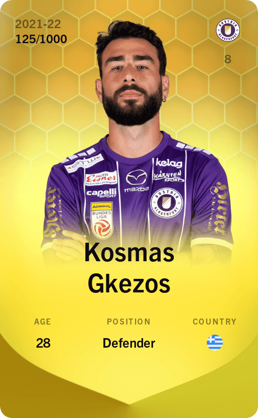 Kosmas Gkezos 2021-22 • Limited 125/1000