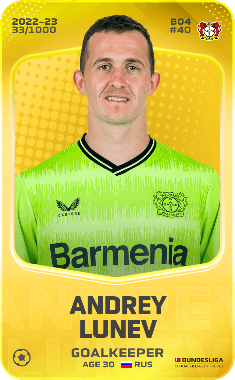 Andrey Lunev 2022-23 • Limited 33/1000