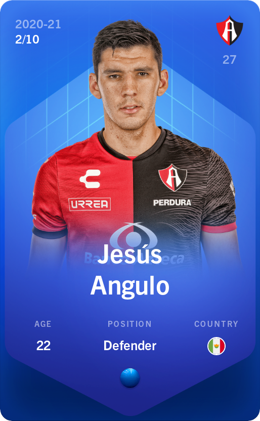 Sorare - Sorare Official - Jesús Angulo 2020-21 • Super Rare 2/10 - NFT # 3389755063392778691354093553162924244947396554409933066594774016316626185149