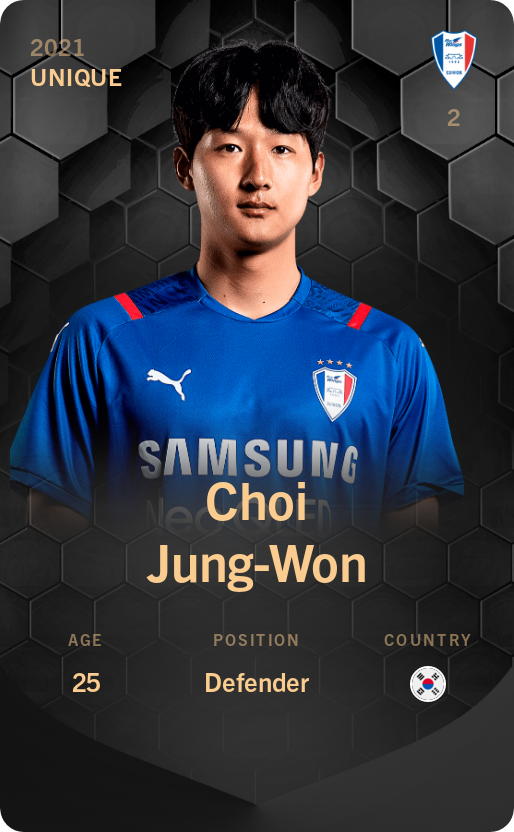 Sorare - Sorare Official - Choi Jung-Won 2021-22 • Unique - NFT # 47249550922123814839838422477040374478369382450690761378593500977943744496540