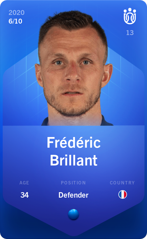 Sorare - Sorare Official - Frédéric Brillant 2020-21 • Super Rare 6/10 - NFT # 55305965688007359150409585555119054419415934733084600091182253888143643461021
