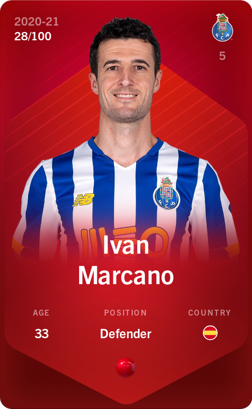 Sorare - Sorare Official - Ivan Marcano 2020-21 • Rare 28/100 - NFT # 78709938065811848600163462795556689124706644257321092788446555534109804872263