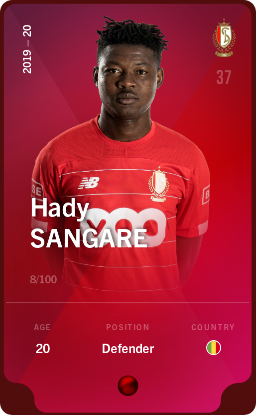 Sorare - Sorare Official - Hady Sangare 2019-20 • Rare 8/100 - NFT # 66364281256835358903049033493516275106180641413147878767191812357147562218670