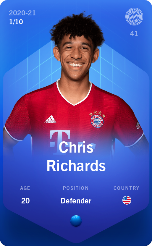 Sorare - Sorare Official - Chris Richards 2020-21 • Super Rare 1/10 - NFT # 76980230439033036829678757535978318416994604038779950705500021310174204155535