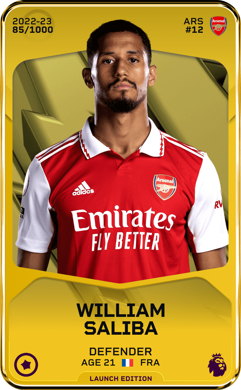 William Saliba 2022-23 • Limited 85/1000