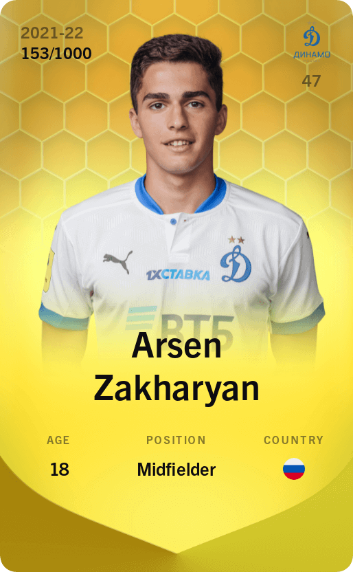 Arsen Zakharyan 2021-22 • Limited 153/1000