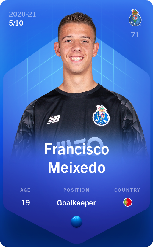 Sorare - Sorare Official - Francisco Meixedo 2020-21 • Super Rare 5/10 - NFT # 79814389280870285322627577031350743860604216421708734357599825894757984876568