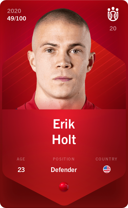 Sorare - Sorare Official - Erik Holt 2020-21 • Rare 49/100 - NFT # 1482508151414898855034277814364893261370921049650941712435843865922883049058