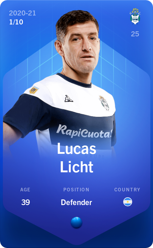 Sorare - Sorare Official - Lucas Licht 2020-21 • Super Rare 1/10 - NFT # 39868920989047320935055956491204118078332268308362866460239551894144847325662
