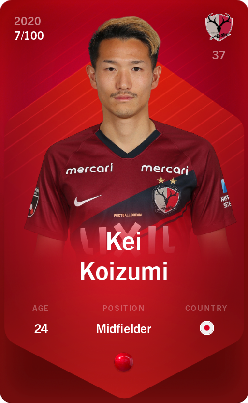 Sorare - Sorare Official - Kei Koizumi 2020-21 • Rare 7/100 - NFT # 18333769088312146711089611916423475504879057229777153168392474444890796189190