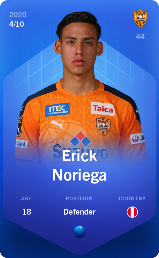 Sorare - Sorare Official - Erick Noriega 2020-21 • Super Rare 4/10 - NFT # 67552663963595360632804541016344333251434360389723933921745218760375300625633
