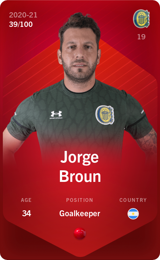 Sorare - Sorare Official - Jorge Broun 2020-21 • Rare 39/100 - NFT # 80163890208272096598725416877934387557117677044687363114727957978504368339765