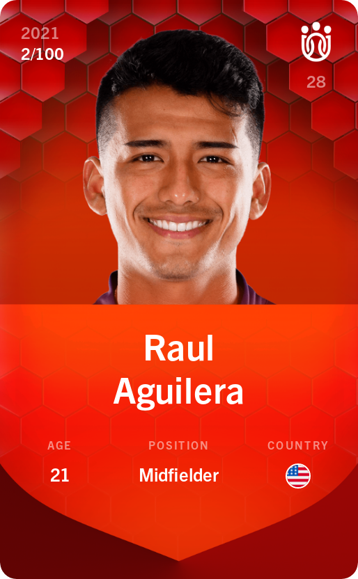 Sorare - Sorare Official - Raul Aguilera 2021-22 • Rare 2/100 - NFT # 98286180452171646634300532448854211765345378179273942834719873857024803668788
