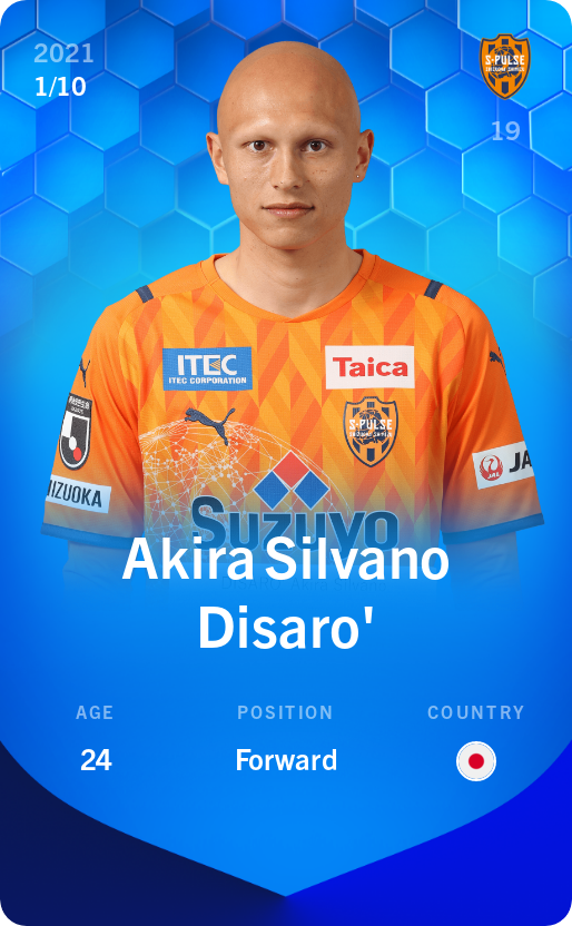 Sorare - Sorare Official - Akira Silvano Disaro' 2021-22 • Super Rare 1/10 - NFT # 31318387277485772597446125947237500502864213094018628775219507062702023626964