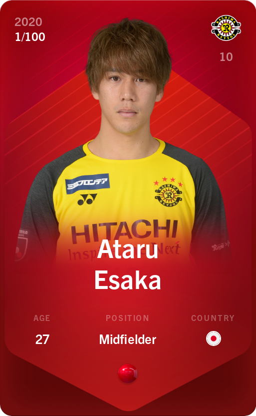 Sorare - Sorare Official - Ataru Esaka 2020-21 • Rare 1/100 - NFT # 49834128706480256564555219760984286660577006867431299300033850281662457143748