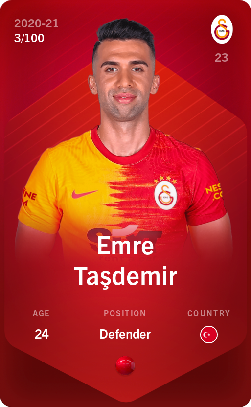 Sorare - Sorare Official - Emre Taşdemir 2020-21 • Rare 3/100 - NFT # 55975933735321645435292356064631265112403189051907709029743535071526707227496