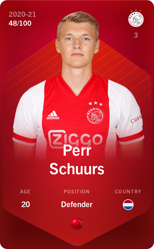 Sorare - Sorare Official - Perr Schuurs 2020-21 • Rare 48/100 - NFT # 13284020662783775633188389633819543988474121246993628516262245937013960721820