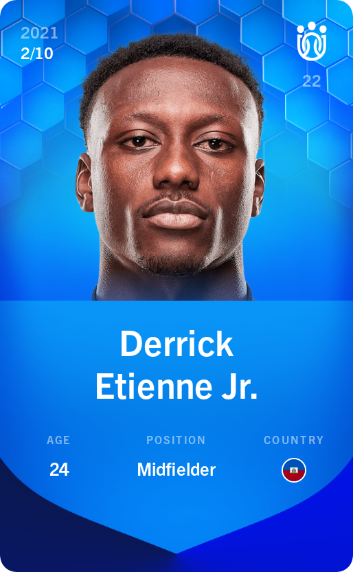 Sorare - Sorare Official - Derrick Etienne Jr. 2021-22 • Super Rare 2/10 - NFT # 104229644382664824923057403179340744703342967487716317437615025217351747663374