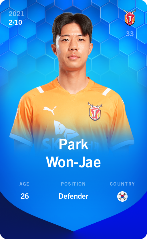Sorare - Sorare Official - Park Won-Jae 2021-22 • Super Rare 2/10 - NFT # 67938646959913938224146561288681819372565389889499413832403617047761357787474