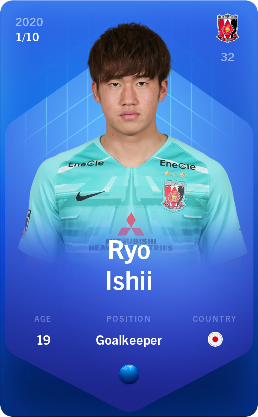 Sorare - Sorare Official - Ryo Ishii 2020-21 • Super Rare 1/10 - NFT # 80700950000028572079034183597357761354920087053695858688213789521548582117731