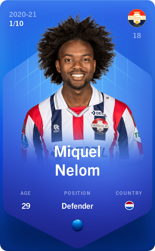 Sorare - Sorare Official - Miquel Nelom 2020-21 • Super Rare 1/10 - NFT # 25990975421097562928943279229096563854110606815344587543047186278687304460062