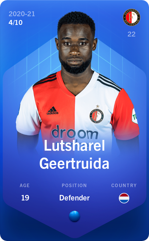Sorare - Sorare Official - Lutsharel Geertruida 2020-21 • Super Rare 4/10 - NFT # 2738043857129884367929937113295344112927646050868980306732945826653290642002