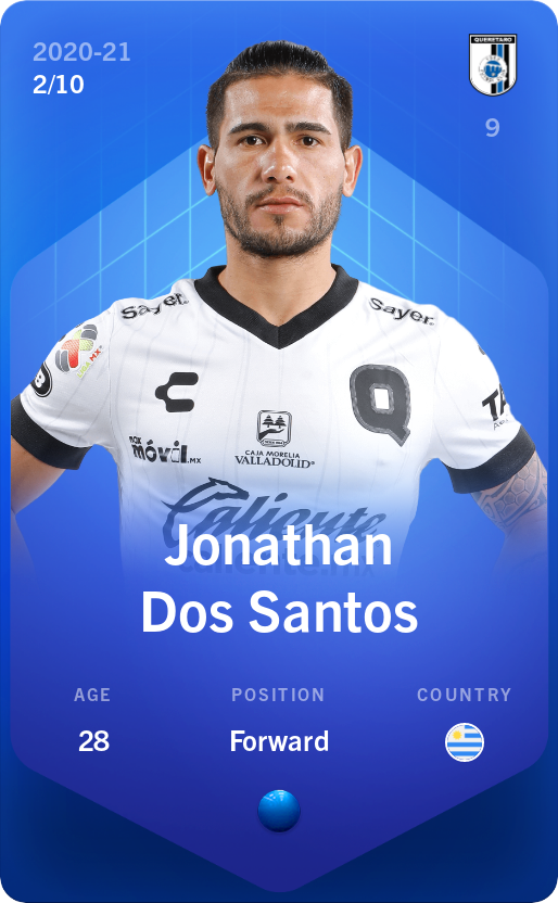 Sorare - Sorare Official - Jonathan Dos Santos 2020-21 • Super Rare 2/10 - NFT # 31558625530632082119706905062260606347913042108332338116482491330926586273224