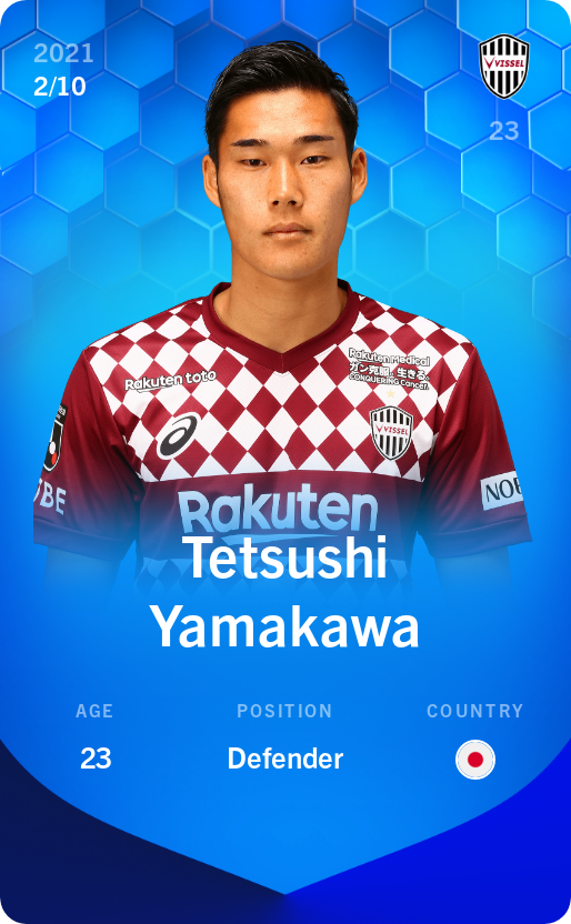 Sorare - Sorare Official - Tetsushi Yamakawa 2021-22 • Super Rare 2/10 - NFT # 19945486611327273773411687278657315114835354062448931997087337262682579126646