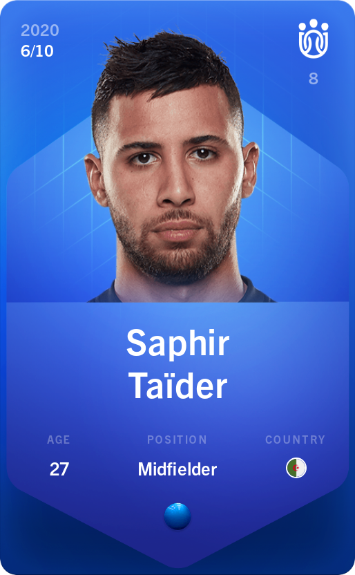 Sorare - Sorare Official - Saphir Taïder 2020-21 • Super Rare 6/10 - NFT # 72314231522345043561440354666422968628028507634668337569321456524779019992832