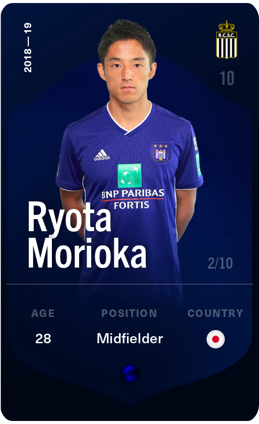 Sorare - Sorare Official - Ryota Morioka 2018-19 • Super Rare 2/10 - NFT # 3595553604347988609019120625502883793289281297973384088457608603092301693149