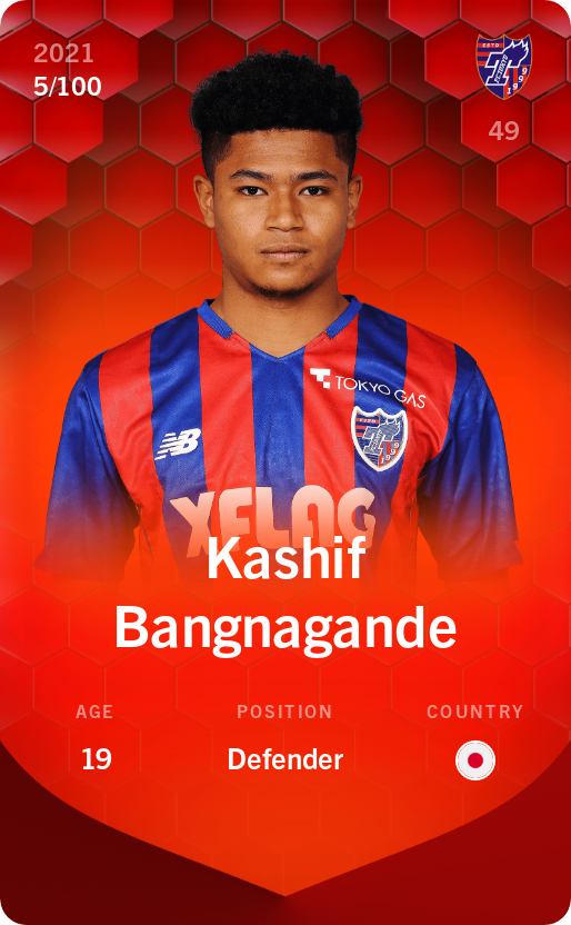 Sorare - Sorare Official - Kashif Bangnagande 2021-22 • Rare 5/100 - NFT # 12045412886356700595659450136709858860922901388991100071267234722573283702123