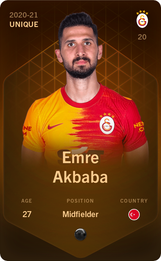 Sorare - Sorare Official - Emre Akbaba 2020-21 • Unique - NFT # 74246163989607085310181921983646368917473351368140595224457894308905317480359