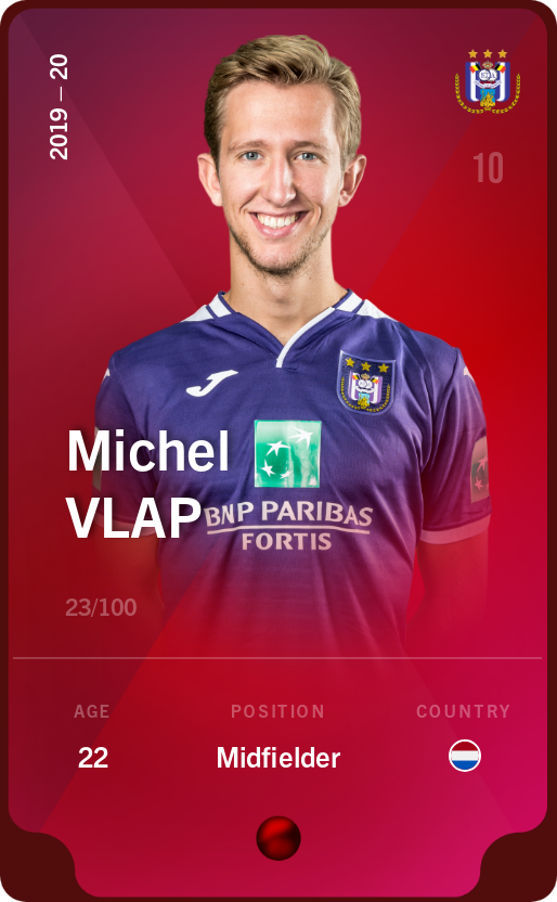 Sorare - Sorare Official - Michel Vlap 2019-20 • Rare 23/100 - NFT # 25277110605541835990039383178934980783566311975845240216768007380346836095048