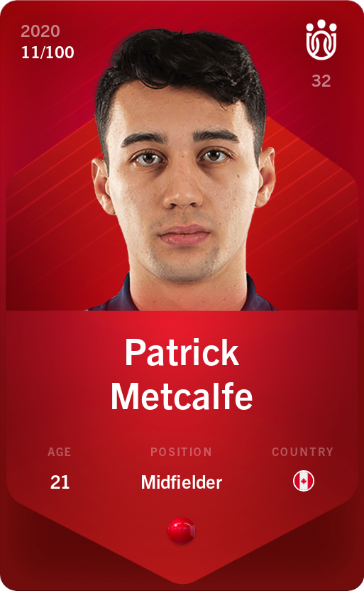 Sorare - Sorare Official - Patrick Metcalfe 2020-21 • Rare 11/100 - NFT # 14541002430064887840922477659030375701467153018432258362262751525750389473715
