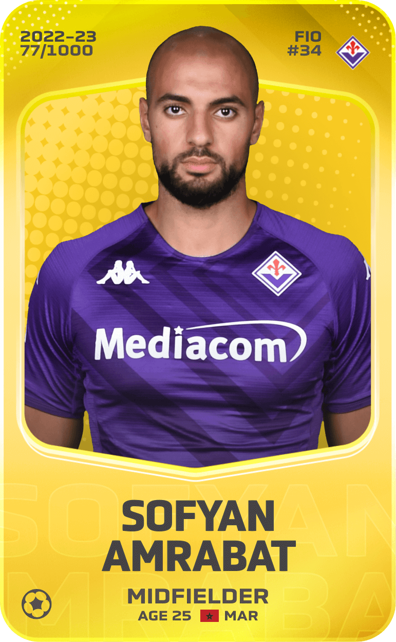 Sofyan Amrabat 2022-23 • Limited 77/1000