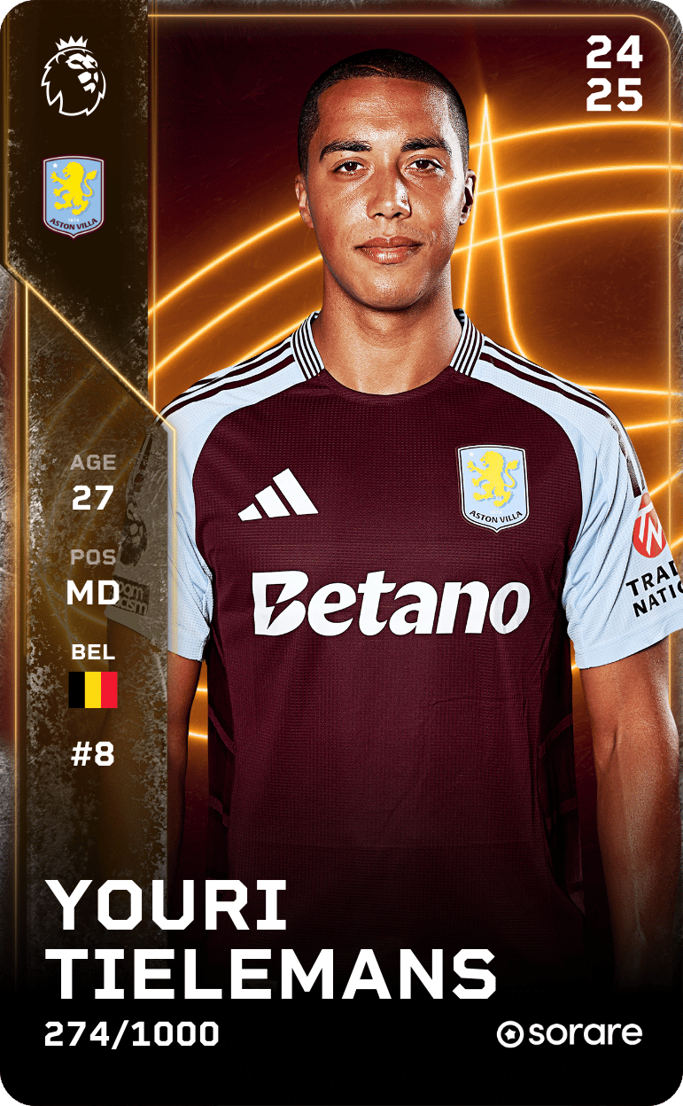 Youri Tielemans 2024-25 • Limited 274/1000