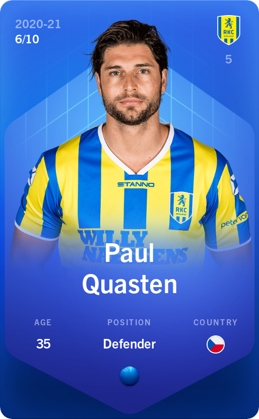 Sorare - Sorare Official - Paul Quasten 2020-21 • Super Rare 6/10 - NFT # 52577553730260870652600508133409339107969054351488077386674885785283618988976