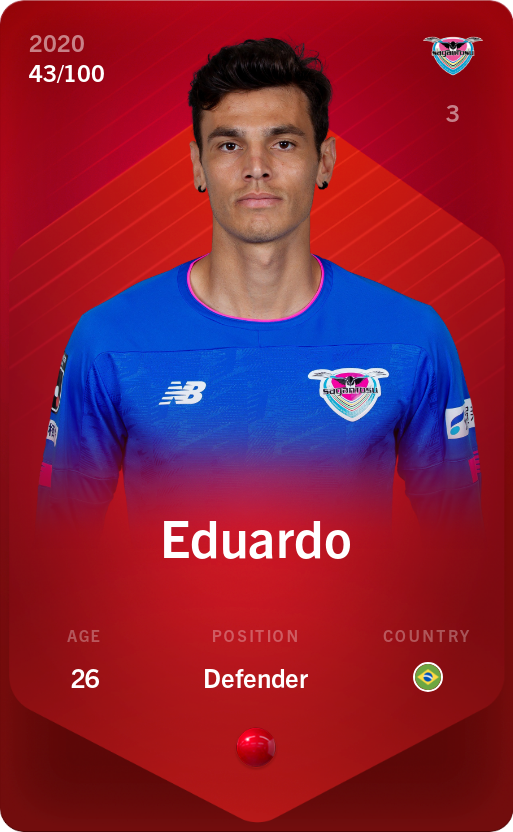 Sorare - Sorare Official - Eduardo 2020-21 • Rare 43/100 - NFT # 78310084030504786858908140091122763939321985723045947906233903395241826796597