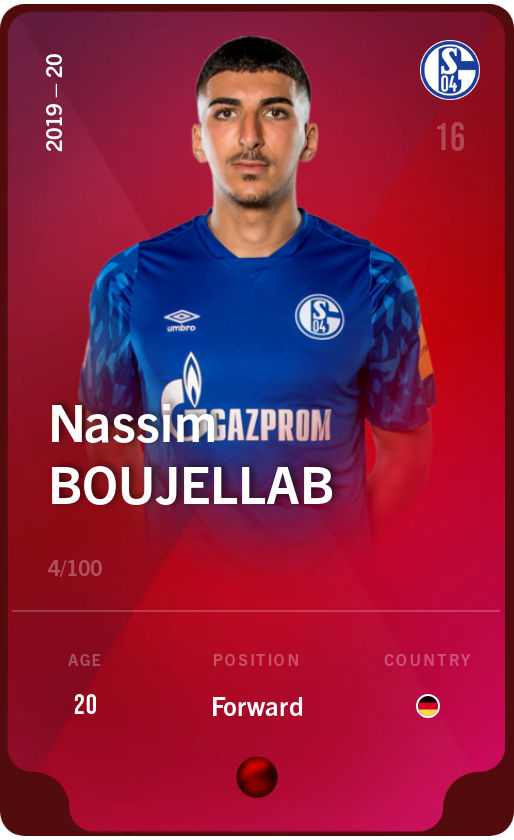 Sorare - Sorare Official - Nassim Boujellab 2019-20 • Rare 4/100 - NFT # 78784194411433485772187366658248132967131371236102618924392898740622451179275