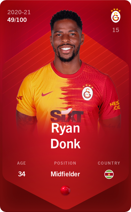 Sorare - Sorare Official - Ryan Donk 2020-21 • Rare 49/100 - NFT # 98599362129187653056396132958882928209437750623235491362481264499100712775517