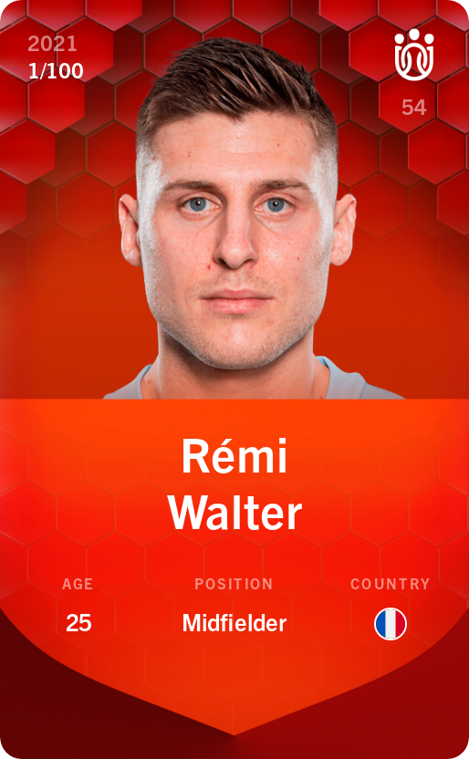 Sorare - Sorare Official - Rémi Walter 2021-22 • Rare 1/100 - NFT # 24884770848999277428735995604083880507926178194628711562851094911386505339019