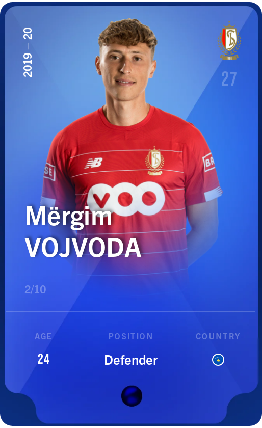 Sorare - Sorare Official - Mërgim Vojvoda 2019-20 • Super Rare 2/10 - NFT # 102275761571452008451841447586950358183207396495183723039525867893039557583792