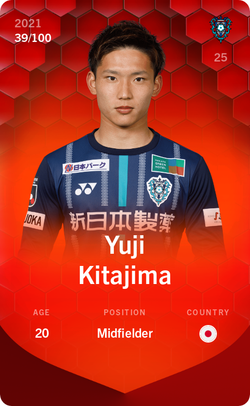 Sorare - Sorare Official - Yuji Kitajima 2021-22 • Rare 39/100 - NFT # 107160553592778943619171109748532617738569828510915222114925424005014912923126