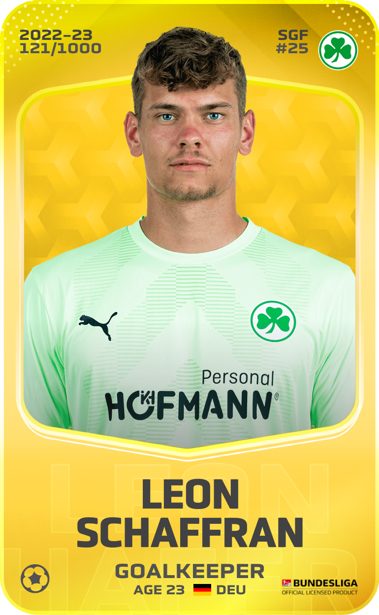Sorare - Sorare Official - Leon Schaffran 2022-23 • Limited 121/1000 - NFT # 45561046429693540896542831915418385832101304965102664054019604898051814112517