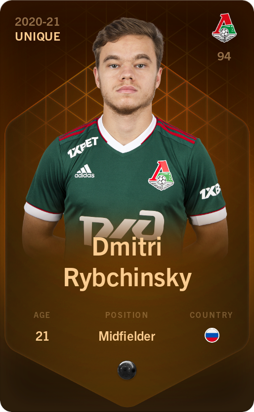 Sorare - Sorare Official - Dmitri Rybchinsky 2020-21 • Unique - NFT # 768898415340563987472791152023293055173209001420079370980020356918290158384