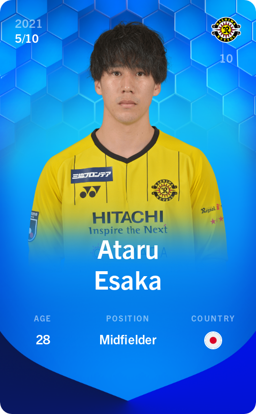 Sorare - Sorare Official - Ataru Esaka 2021-22 • Super Rare 5/10 - NFT # 60561638735609181077107055905729500933009904220801043162865873593056932550405