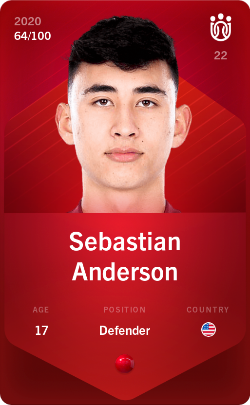 Sorare - Sorare Official - Sebastian Anderson 2020-21 • Rare 64/100 - NFT # 32469430136722858686001886520229905526809567624511843473521921783956517335291