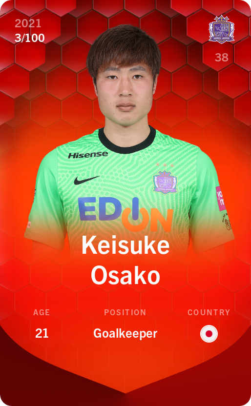 Sorare - Sorare Official - Keisuke Osako 2021-22 • Rare 3/100 - NFT # 96843376668334288889490136287747880533798501332555727186054405855529076963261