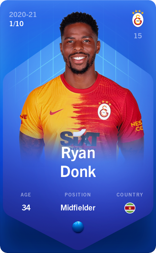 Sorare - Sorare Official - Ryan Donk 2020-21 • Super Rare 1/10 - NFT # 12919013210112402702208202213086731553201562447721759719784810410055216585292